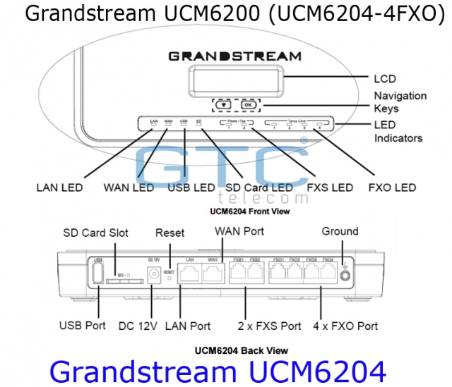 Cung cấp tổng đài Grandstream UCM6200 chất lượng chính hãng - giá đảm bảo